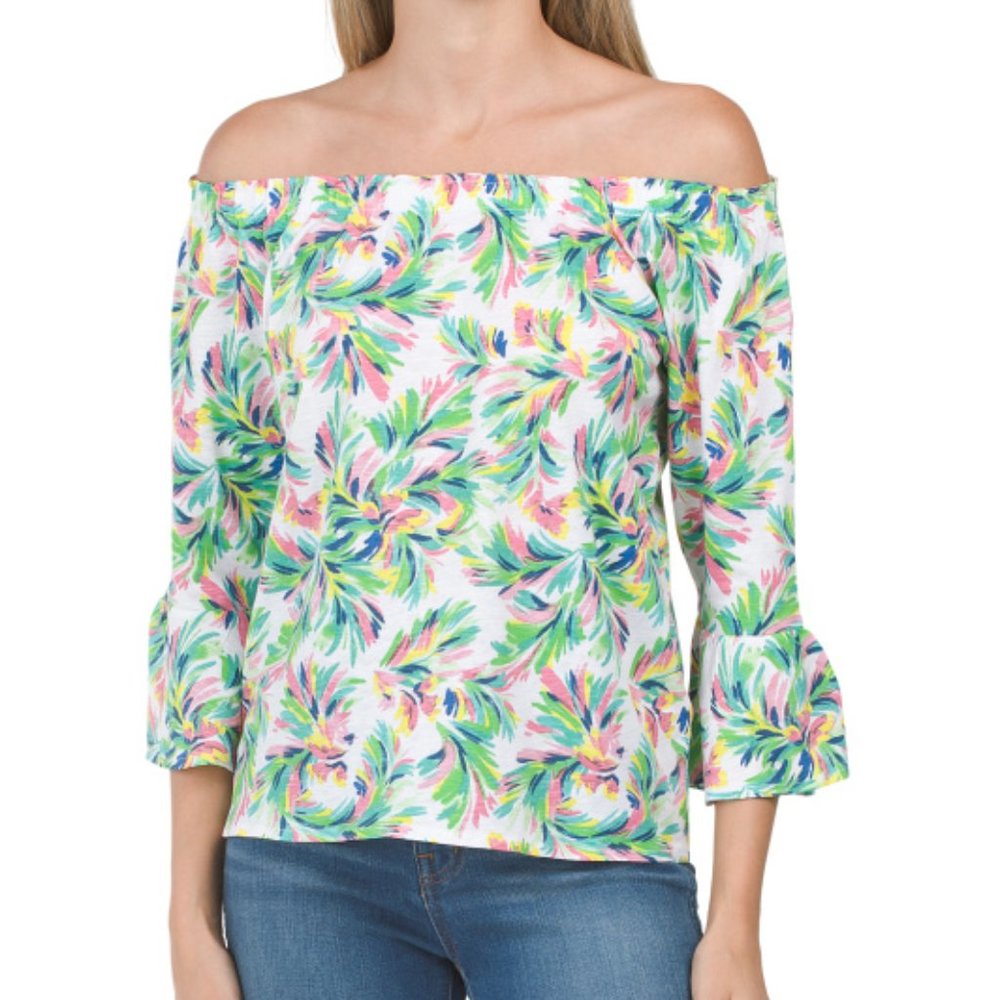 Stella Parker Off the Shoulder Floral Top NWT